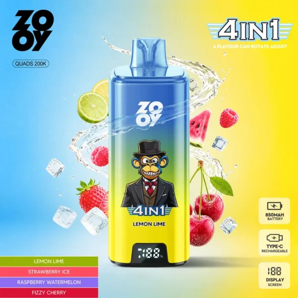 ZOOY 200K Züge Puffs 4 in 1 Einweg E-Zigarette Vape